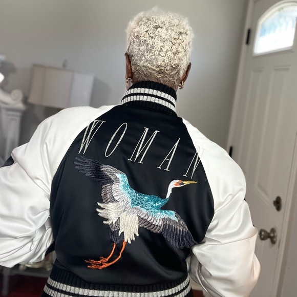 Off white & black Satin Virgil Abloh Jacket - Picture 9 of 12
